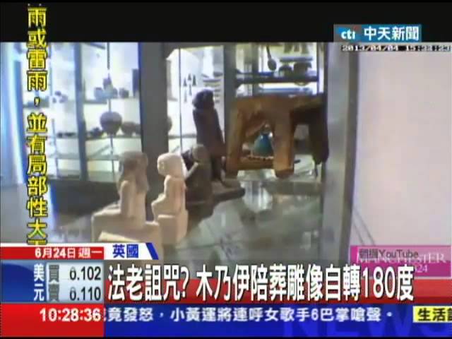 【中天】06/24法老詛咒？　木乃伊陪葬雕像自轉180度